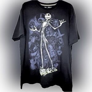 Vintage Y2K Disney Store Jack Skellington  T-shirt Size XL
